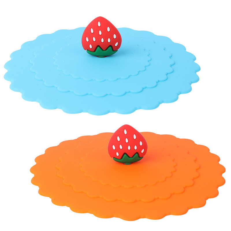 Silicone Mug Lid Cover, Colorful Anti-Dust Silicone Mug Cover Cute Reusable Silicone Lids For Cups Mug Beer Glass Indoor