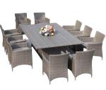 8 Seater 9 Seater Rattan Garden Furniture Sofa Dining Table Set Modern Rattan