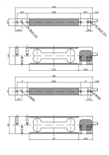 IN-651 Load Cell 2kg C3 C6 High Precision Aluminium Weight force sensor IP66 for electronic balance scale 1.2+-10%mV/V