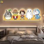 Cartoon figure decoration mural lamp painting for children's room bedside
