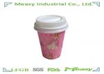 80mm 90mm Disposable Coffee Cup Lids , biodegradable PS paper cup lid for 10oz
