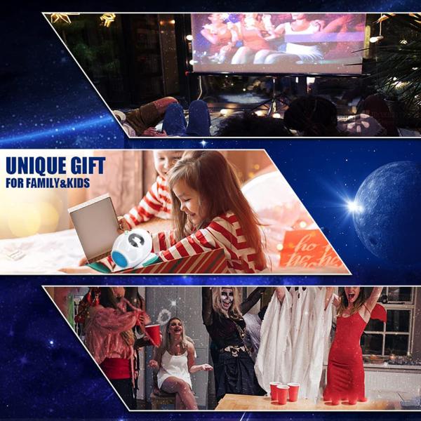 9W ABS UFO Galaxy Projector Night Light 1A For Christmas Birthdays