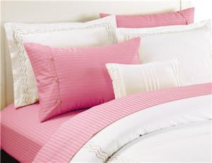 Wholesale Polyester Cotton Sheet Set 4pcs Sateen Stripe Bedding Set Egyptian Cotton from china suppliers