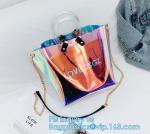 fashion shopping clear pvc tote bag, Luxury PVC Printed Women Handbags,