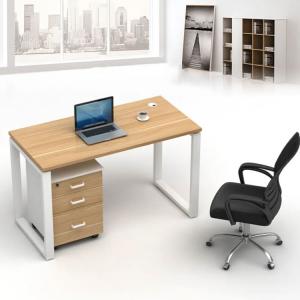 China Wooden Pc Modern Computer Desks 1.2M White Metal Material With Drawers on sale