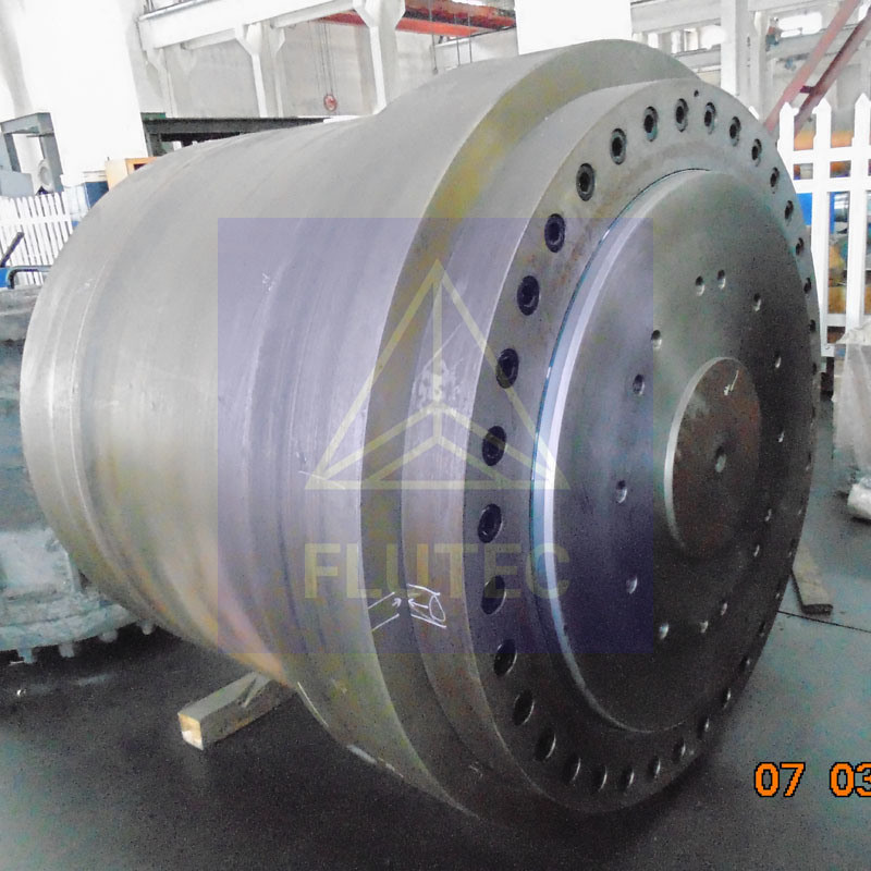 Base Welded Dump Truck Hydraulic Cylinder For Forging Press Carbon Steel gery Color