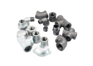 Wholesale Durable Galvanized Pipe Connectors Black Metal Pipe Fittings BSPT / NPT Threaded from china suppliers