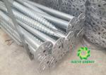 Spiral Solar Ground Screws 76mm Diameter Metal Ground Screw Pole Anchor Type