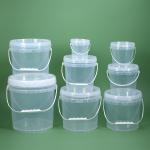 1L Plastic Bucket for Food Packaging Translucent and Certified by ISO9001SGS