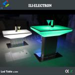 Outdoor&Indoor Color Changing Plastic Square LED Dining Table