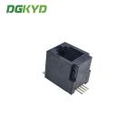 52D Series Single Port 6P6C RJ11 Jack Black Connector DGKYD52D1144IWW6SB3009
