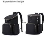 Polyester Embroidered Mummy Diaper Bag With Thermal Insulated Bottle Pockets