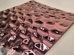 Wholesale Mirror Stamped Stainless Steel Sheet SS201 Pvd Color Coating Embossed Plate from china suppliers