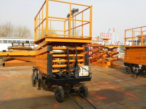China Famous brand 20m Height Mobile Hydraulic Shear Fork Lift Table on sale