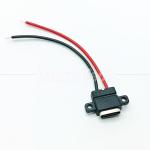 Waterproof USB Type C Solder Female Jack Socket Wire Cable for Laptop Printer