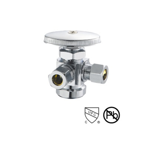 Brass Copper Half Inch Angle Valve Threaded Chrome Plating Faucet Angle Stop Valve