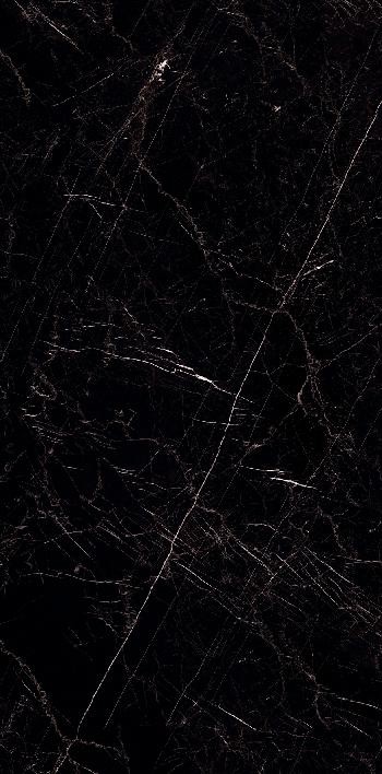 Indoor Splendid Glossy Black 1600x3200x6mm Marble Decoration Wall Tiles