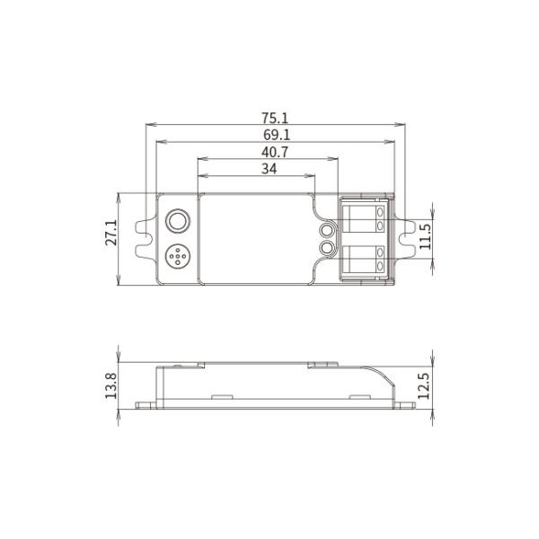 25mA High Bay Microwave Sensor 12m Mounting Infrared Remote HNS111HB