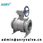 API Ball Valve CS WCB Body A105+ENP Ball Worm Gear Trunnion Mounted
