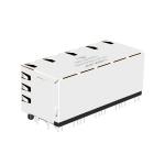 RJSAE538408 Stacked RJ45 2x4 Without Magnetics Connector LPJE108XAHNL