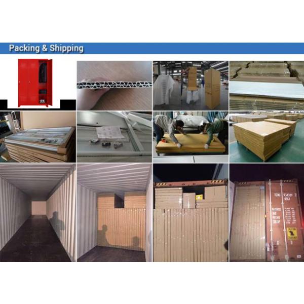 Red Color D500mm 0.194 CBM Wardrobe Steel Cabinet