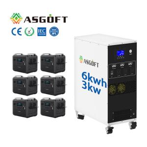 Wholesale 6KWH All in One portable power station Lifepo4 off Grid 3kw Hybrid Inverter from china suppliers