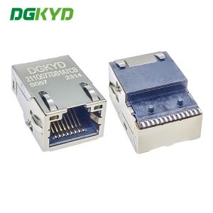 Wholesale DGKYD211Q077DB1A7CBS057 Standard Single Port SMD 1 X 1 Low Profile RJ45 Modular Jack from china suppliers