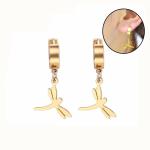 Stainless Steel Jewelry Earrings Triangular Dangle Huggie Earrings