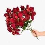 Realistic Simulation Plastic Silk Cloth Flower Bouquet Home Table Christmas