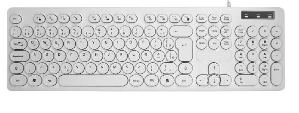 104 Keys Waterproof USB Keyboard HIPS Material Ergonomic Design Supports Logo