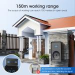 Wireless Waterproof Doorbell, No Battery Required, Self-Powered Chime, 58