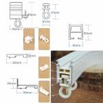 Heavy Duty Bendable Plastic Aluminum Pole Window Curved Curtain Rod Track Rail