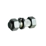 Black/Grey Coupling Bolt Nut Hexagon With Washer M12X1.5 Grade 10.9 Tread Size 1