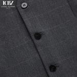 Customized Color Men's Plaid Suit Vest for Business Banquet in Retro British