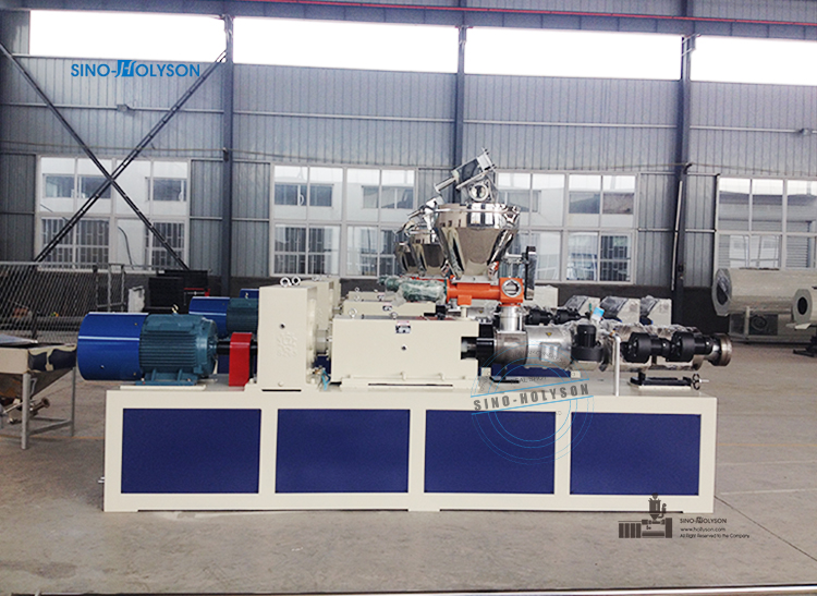 Customised HSJZ 65/132 Conical Twin Screw Extruder for Precise Production Needs