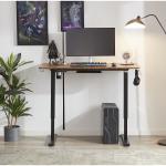 Electric Sit Stand Up Desk for Adjustable Height Brown Wooden Laptop Gaming Work