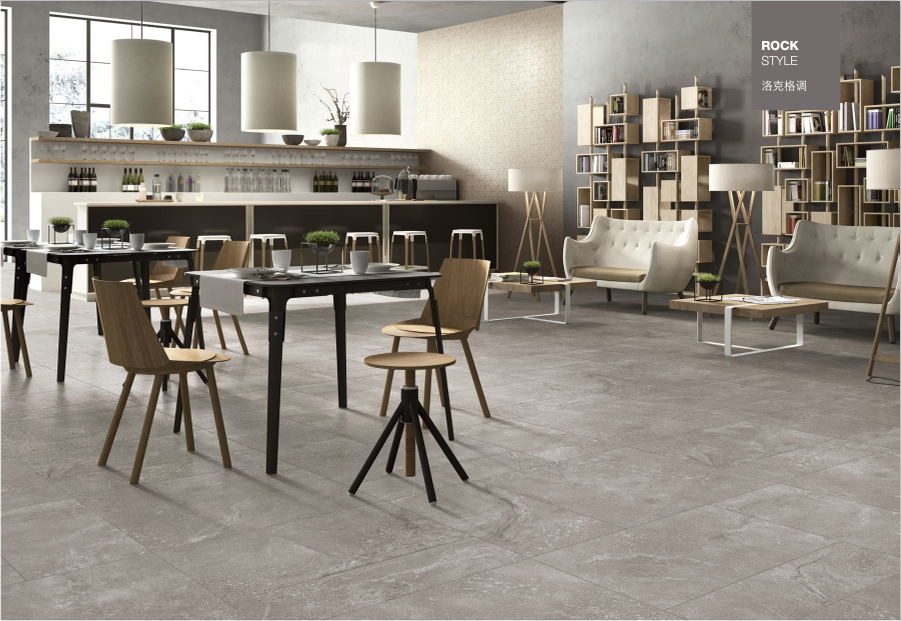 Rustic Floor Plain Color Matte Finish Ceramic Tile 24'X48' Grey Anti-Slip Bathroom Ceramic Tile