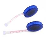 Blue Semi Transparent Custom Logo Tape Measure Circular shape OEM ODM
