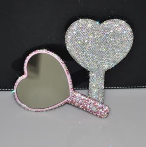 Wholesale Small Diamond Makeup Portable Magnifying Mirror Light Up For Travel from china suppliers
