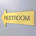 Building Office Washroom Restroom Arrow Sign Rustproof Waterproof