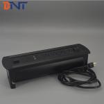 Aluminum brushed motorized rotatable table power socket outlet switch