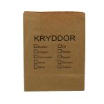 Custom single color printing Kraft paper cosmetic facial mask bag without handle