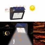 Outdoor Motion Sensor Light, High Brightness 14 LED Wireless Waterproof Solar