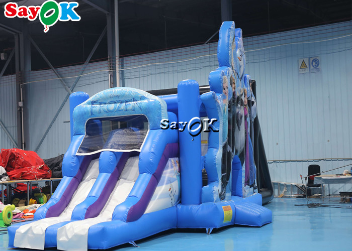 Ice Princess Printing Theme Inflatable Bounce Trampoline Slide Combo