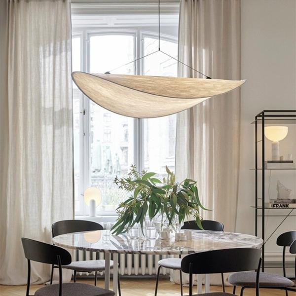 Nordic Vintage Art Japanese Pendant Lamps Wabi-Sabi Style Leaf Chandelier