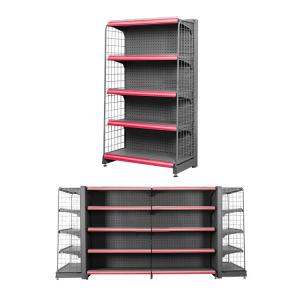 Wholesale Wire Mesh Back Panel Metal Wire Display Shelving For Supermarket Retail Store from china suppliers