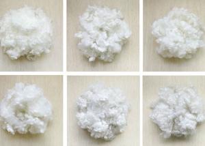 Wholesale White Polyester Hollowfibre , Siliconized Polyester Fibre Friction Resistant from china suppliers