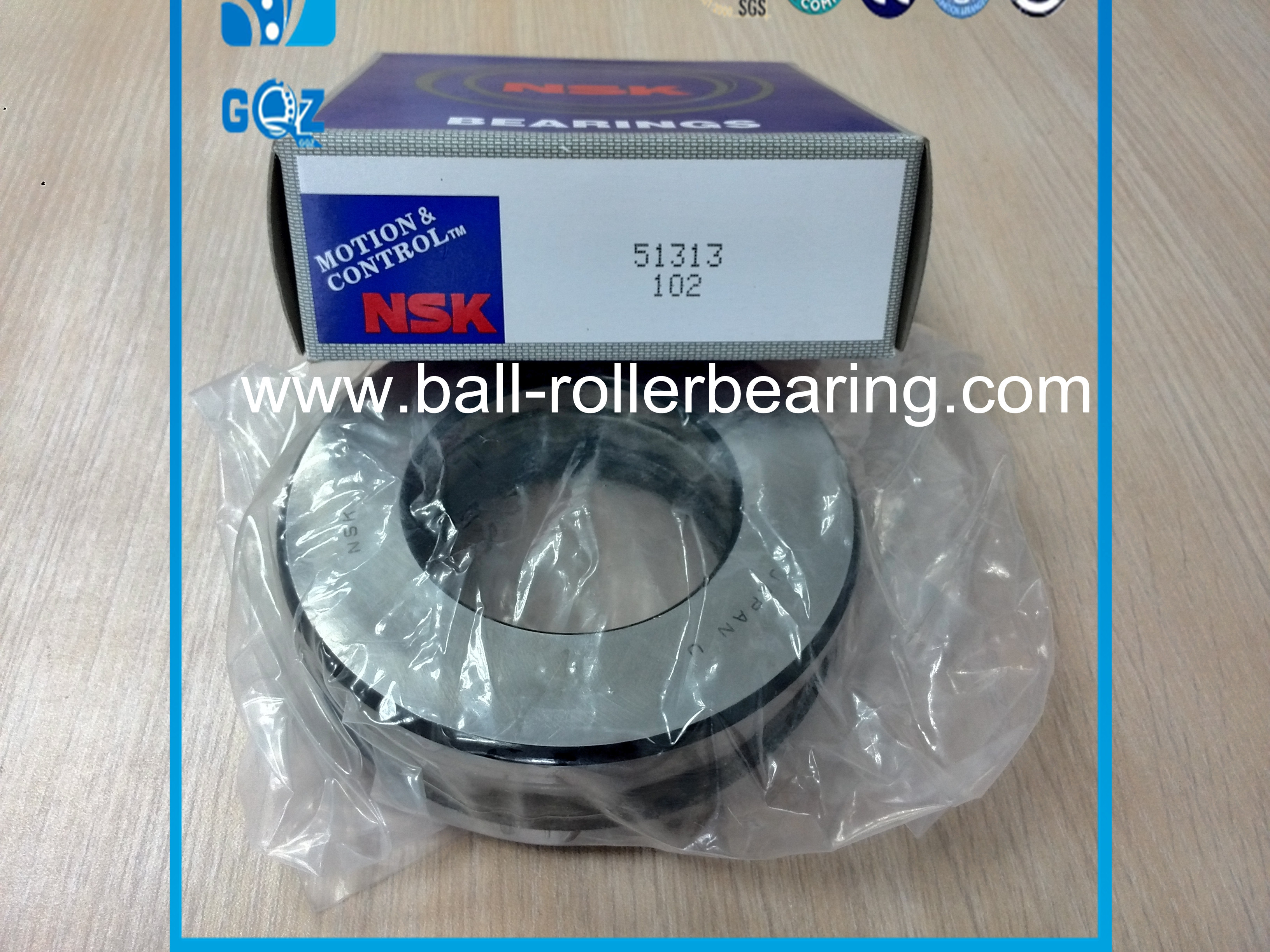 Low Vibration 51312 Separable Thrust Deep Groove Ball Bearing 60x110x35mm