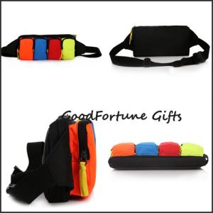 Wholesale Coloured 4 Compartments Canvas Waist Bag Convenient With Zipper And Belt from china suppliers