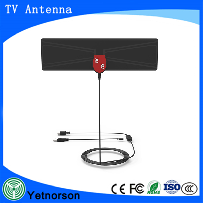 75ohm R.H.C.P Polarization Indoor TV Antenna 50 Miles Range No Monthly Subscription